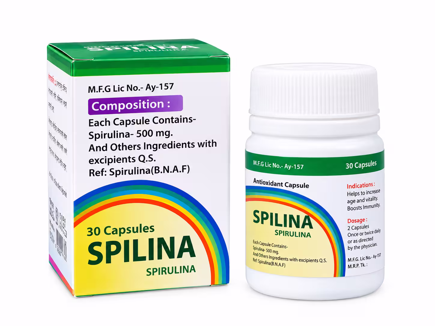 Spilina (স্পিলিনা) 30 Capsule Pot - Prapti Laboratories AYU